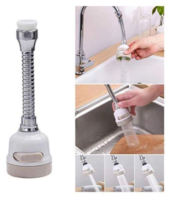 Gatih 360 Â° Chrome Finish Bubbler Saving Water Faucet Plastic(ABS) Health Faucet (Water Sprayer)