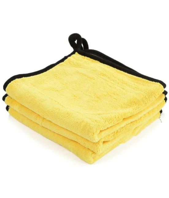 HOMETALES Multicolor 600 GSM Microfiber Cloth For Automobile ( Pack of 3 )