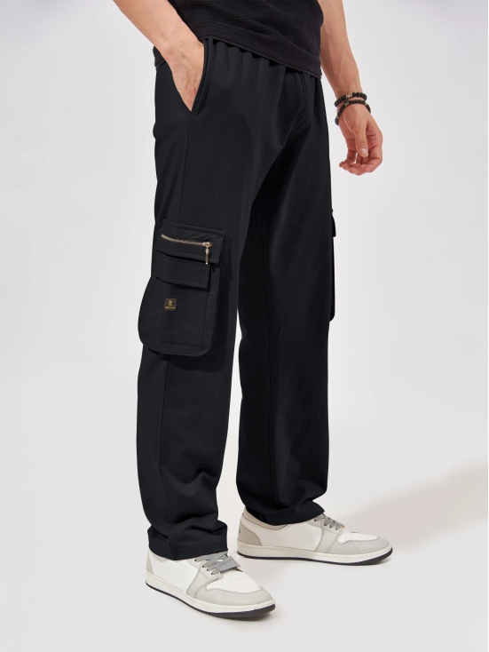 Baggy Side Zip Pocket Black Cargo-M / Black