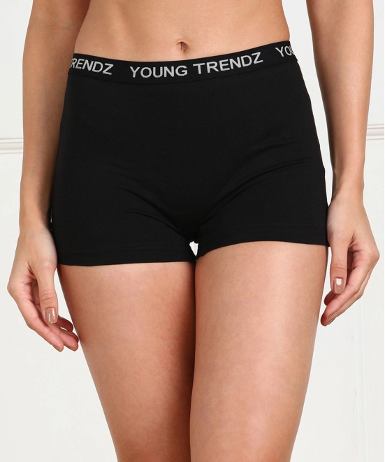 Young trendz Women Boy Short Black Panty-3XL / Black