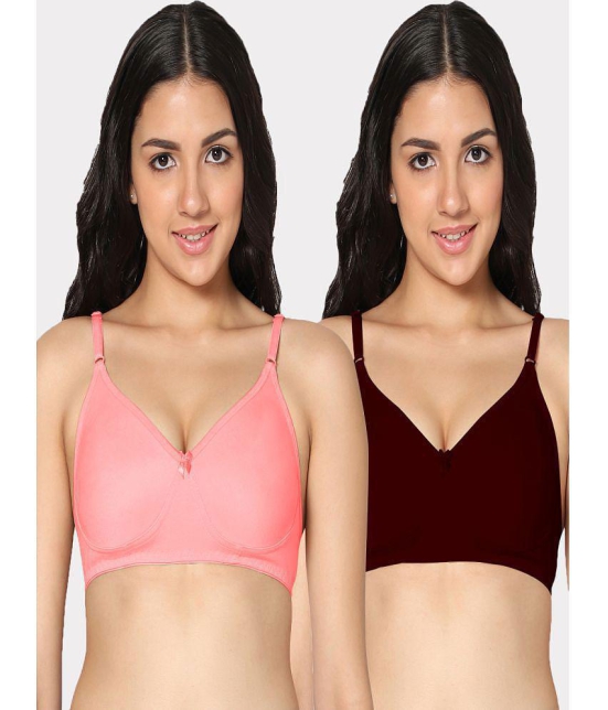 IN CARE LINGERIE - Multicolor Cotton Non Padded Women's Everyday Bra ( Pack of 2 ) - None