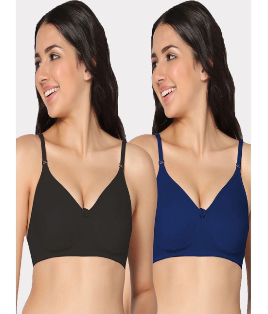 IN CARE LINGERIE - Multicolor Cotton Lightly Padded Women's T-Shirt Bra ( Pack of 2 ) - None