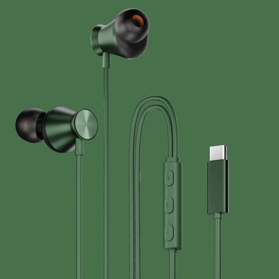 Hammer Nova Universal Type-C Earphones with Metallic Built Earbuds, Powerful Bass & Lightweight