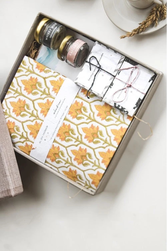 Ekatra Self care Hamper yellow floral