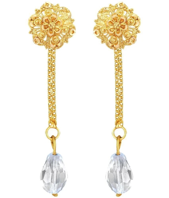 VIVASTRI Golden Drop Earrings ( Pack of 1 ) - Golden