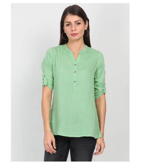 Alena - Green Rayon Womens Tunic ( Pack of 1 ) - S