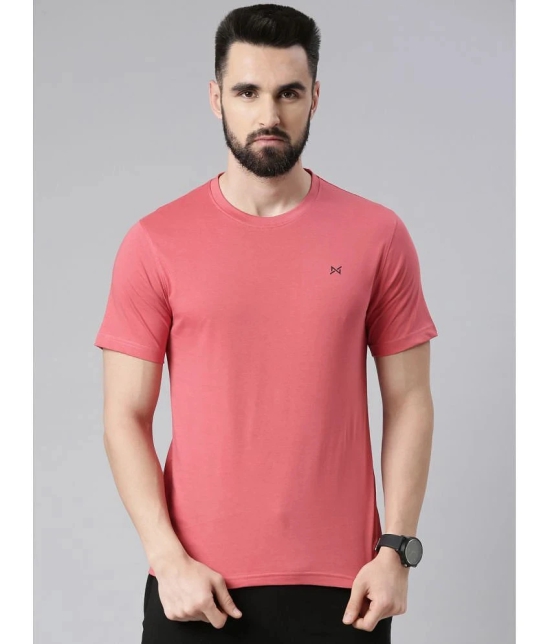 Force NXT - Pink 100% Cotton Regular Fit Mens T-Shirt ( Pack of 1 ) - None