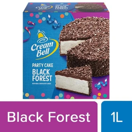 Cream Bell Fantasia Black Forest Ice Cake Chocolate Flakes, 1 Litre