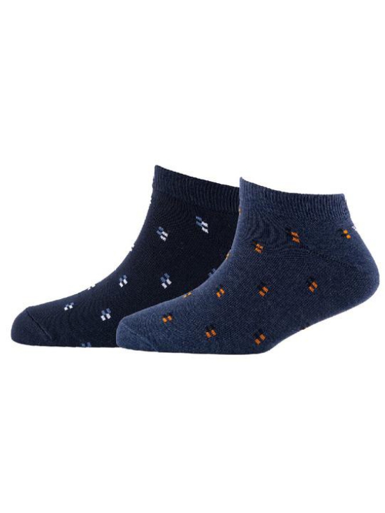 Men Pack Of 2 Patterned Cotton Ankle Length Socks