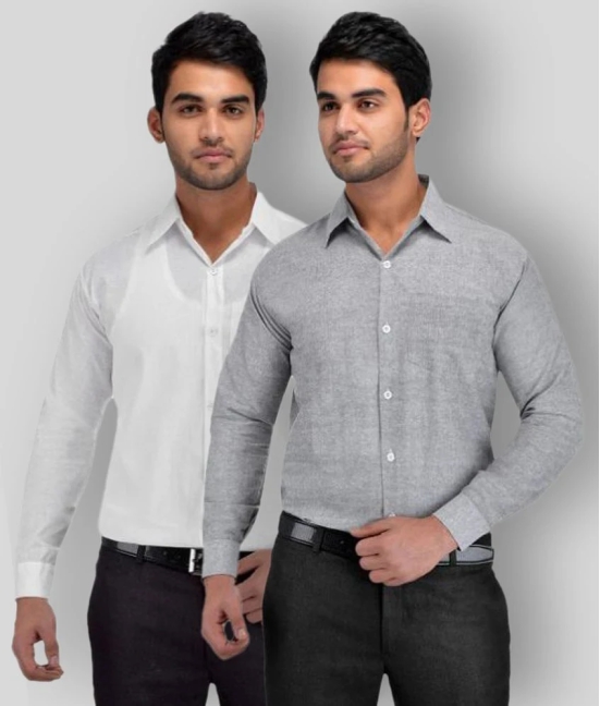 DESHBANDHU DBK - Multicolor Cotton Regular Fit Mens Formal Shirt (Pack of 2) - None