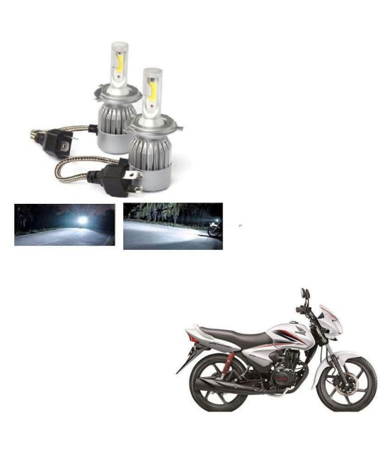 Kozdiko Bike C6 LED All in One Light Bulb 50W LED Car Headlight Conversion Kit for Cars 6000K (White) For Honda CB Shine