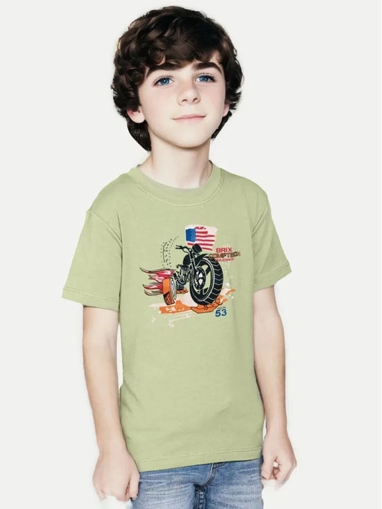 Radprix Green Cotton Blend Boys T-Shirt ( Pack of 1 ) - None