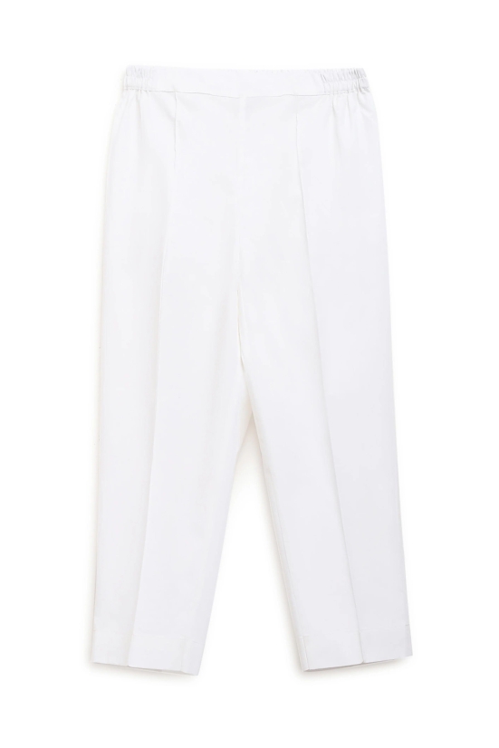 Boys Cotton Trousers - White 5Y