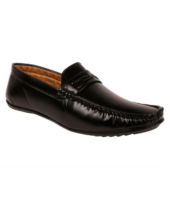 SHOES KINGDOM Black Loafers - 8