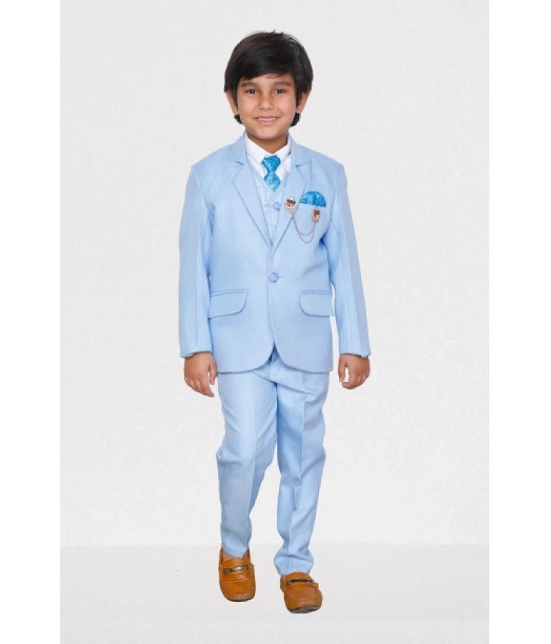 DKGF Fashion - Sky Blue Polyester Boys Suit ( Pack of 1 ) - None