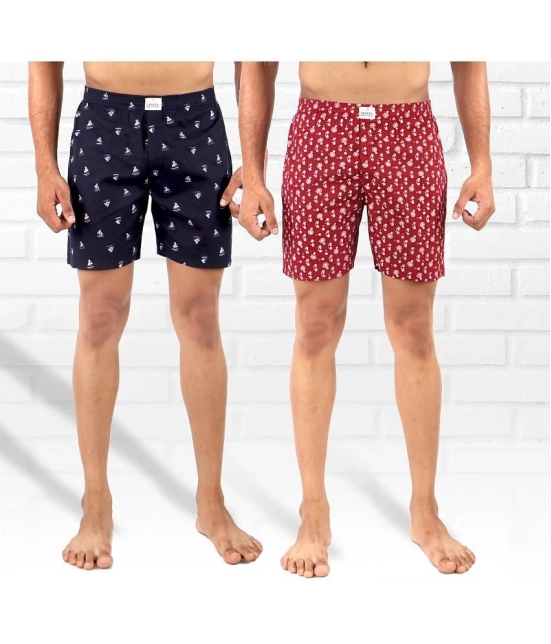 Supersquad Pack of 2 Cotton Mens Boxer- ( Multicolor ) - None