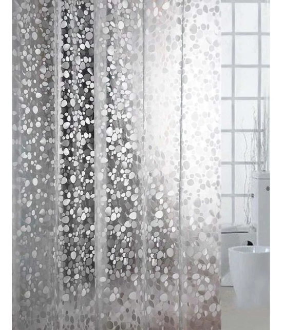 CASA FURNISHING White PVC Shower Curtain ( Single )