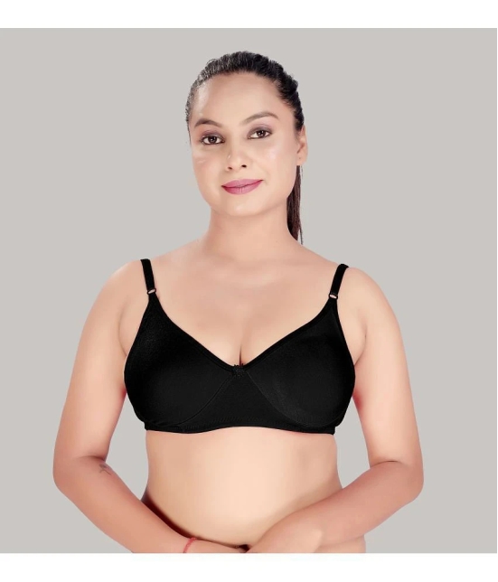 haya fashion Black Cotton Non Padded Womens Push Up Bra ( Pack of 1 ) - None