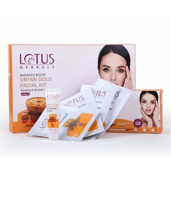 Lotus Herbals Radiance Boost 4 in 1 Ubtan Gold Facial Kit (391 g)