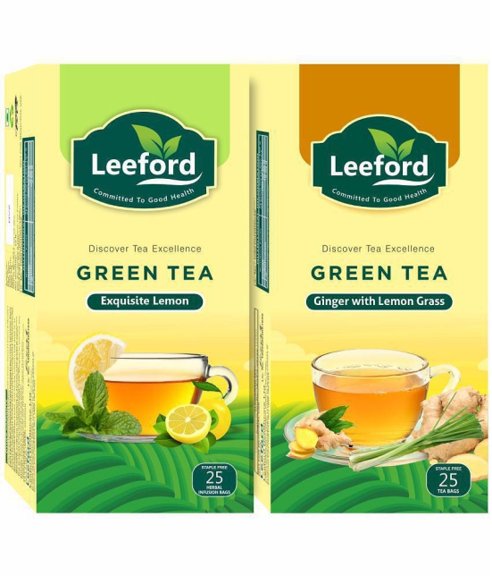 Leefordgreen Teaginger with Lemongrass & Exquisite Lemon Combo Pack (2 x 25 Tea bags)