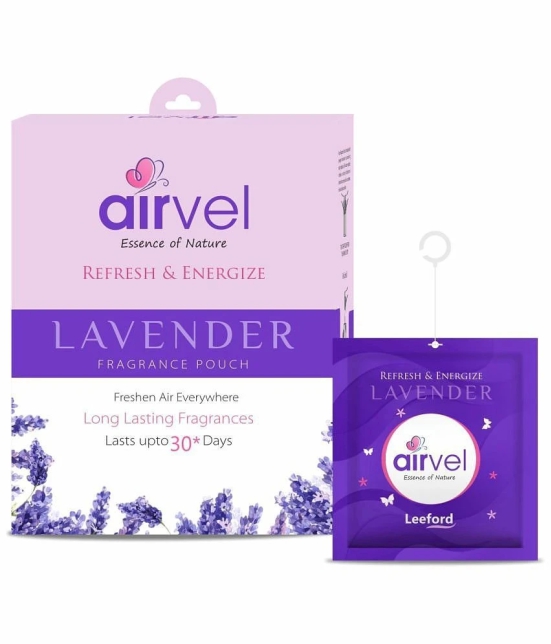 Airvel Lavander Fragrance Air Freshener Pouch For Amazing Fragrance Pack of 1 (6 Pcs)