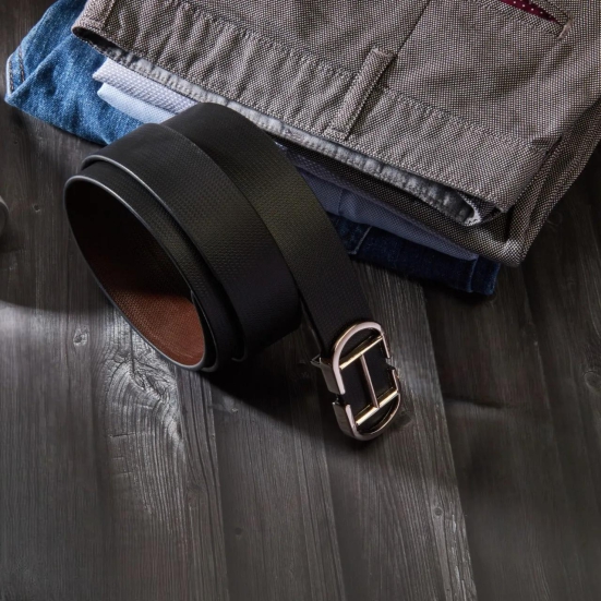 Men''s Genuine Leather belt - Black & Brown-40