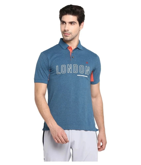 OFF LIMITS Teal Polycotton Polo T-Shirt - None