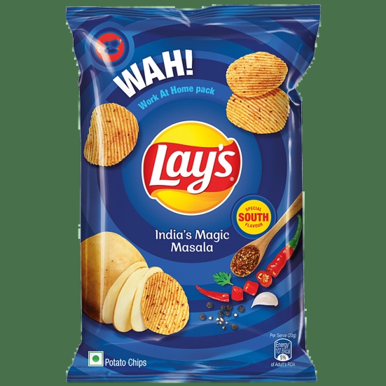 Lays Potato Chips - India's Magic Masala Flavour, Crunchy Snacks, 157 G