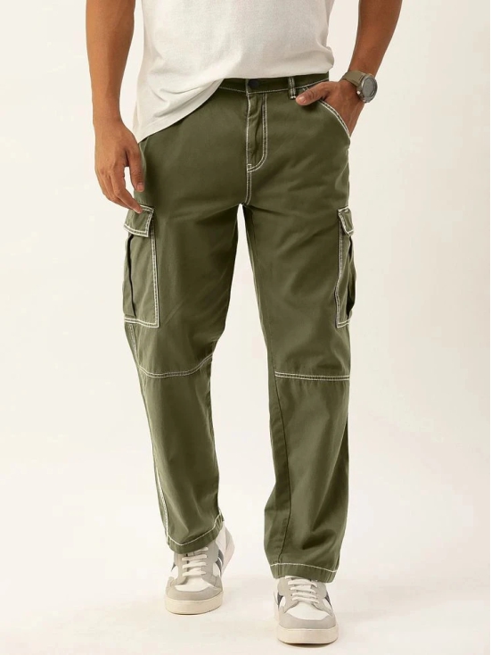 Bene Kleed Regular Flat Mens Chinos - Olive ( Pack of 1 ) - None