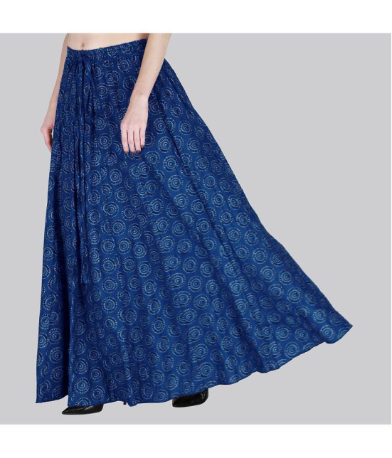 Sttoffa Blue Cotton Womens Flared Skirt ( Pack of 1 ) - None