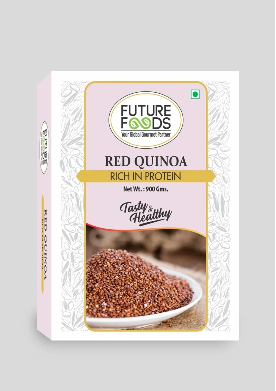 Future Foods Red Quinoa | Whole Grain | Sweet Nutty Flavour | Superfoods Millet | Rich in Protein | Gluten Free | Good Source of Antioxidants | High Fiber | 900g