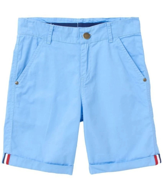 Cub McPaws Boys Regular Fit Sky Blue Fashion Shorts|Cotton | 4 - 12 Years - None