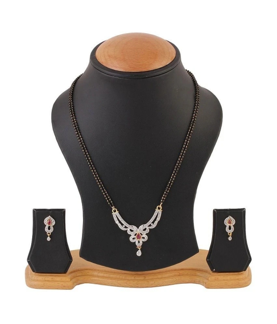 Youbella Silver Alloy Mangalsutra Set With Chain