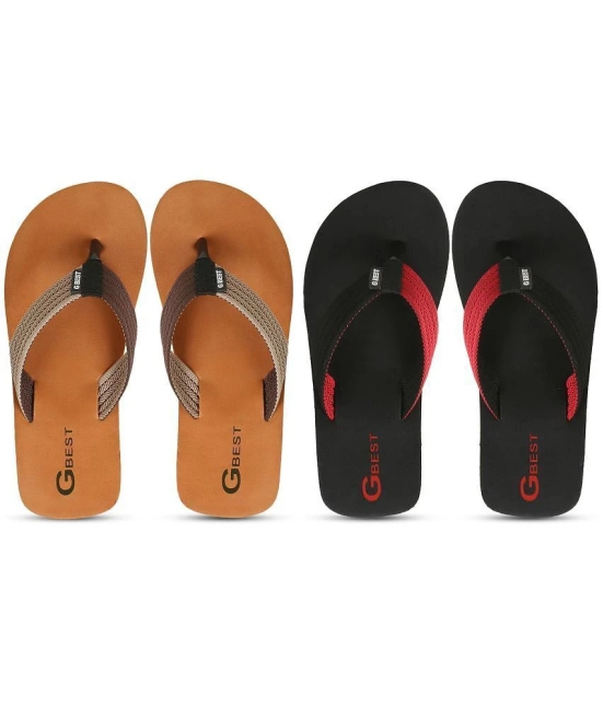 GBest Multicolor Mens Thong Flip Flop - None