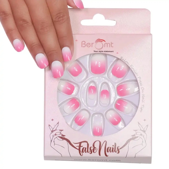 KIDS PINK FALSE NAILS (NAIL KIT INCLUDED)-Pink