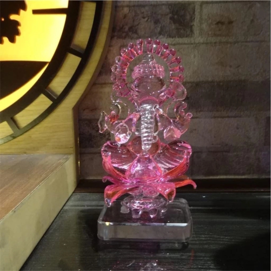 THE ALLCHEMY Glass Ganesha, Gifting Ganesha Statue (Red)