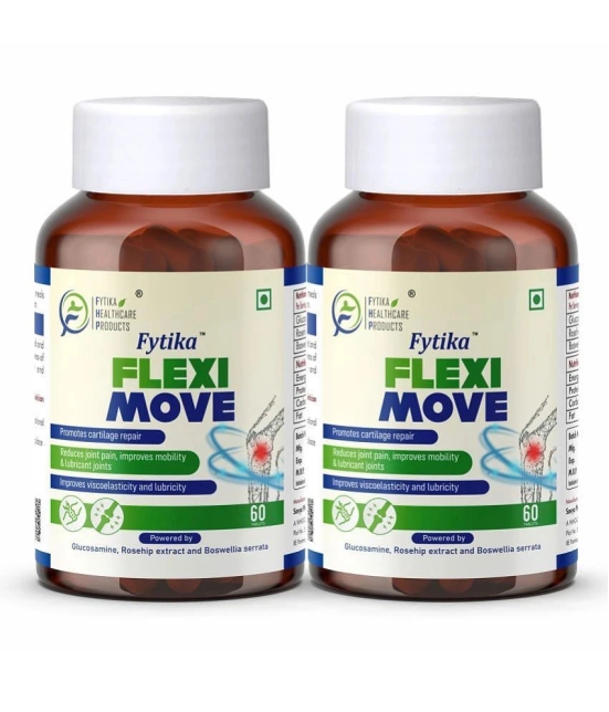 Fytika Flexi Move| Glucosamine, Rosehip Powder extract- (Pack of 2)