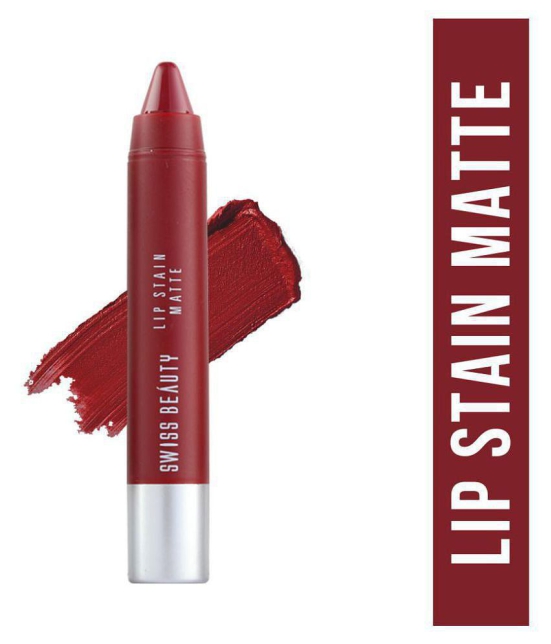 Swiss Beauty Lip Stain Matte Lipstick Lipstick (Magic Maroon), 3.4gm