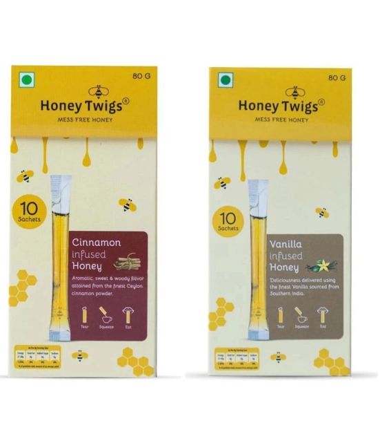 HONEY TWIGS Honey Cinnamon and Vanilla 160 g Pack of 2