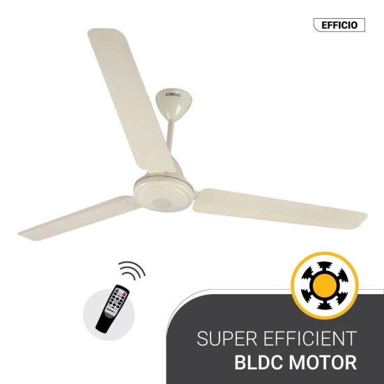 Atomberg Efficio 1400 mm BLDC Motor with Remote 3 Blade Ceiling Fan (Ivory, Pack of 1)