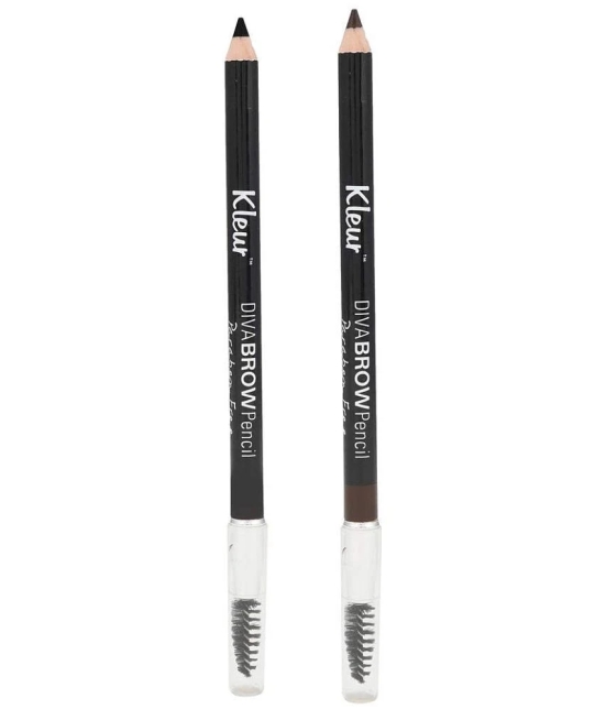 Kleur Black & brown eyebrow Brow Pencil Black 2 g