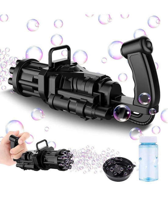 8-Hole Electric Bubbles Gun for Toddlers Toys, New Gatling Bubble Machine Outdoor Toys for Boys and Girls, Multicolour - Multi-Colour