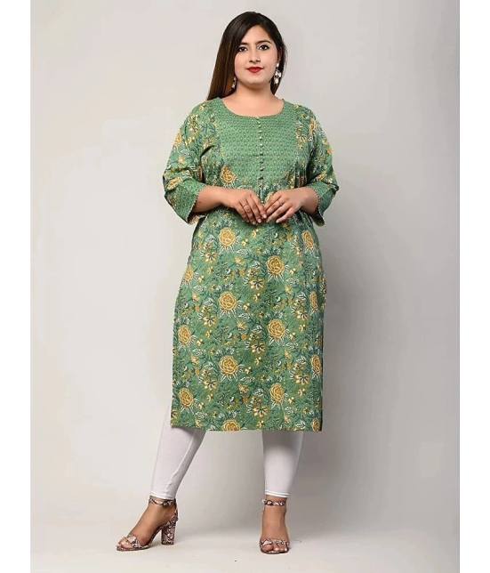 Swasti - Green Cotton Womens Straight Kurti ( Pack of 1 ) - None