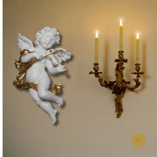 Wall Hanging Angels-Angel With Violin / White