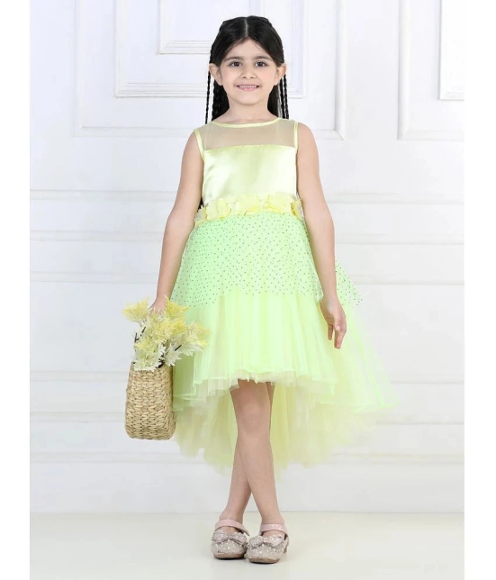 Toy Balloon Kids Yellow Net Girls Asymmetric Dress ( Pack of 1 ) - None