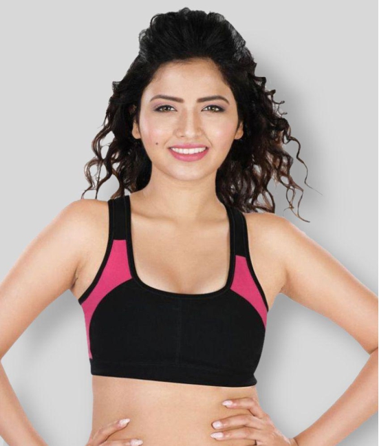 Dermawear Multi Color Poly Cotton Color Blocking Sports Bra - XL