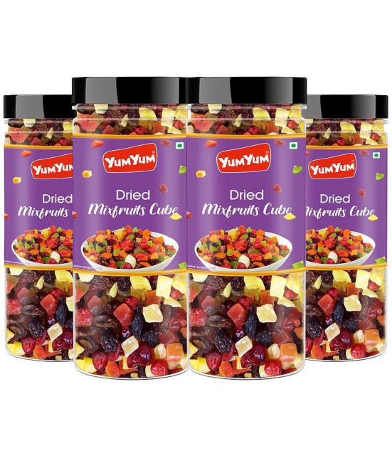 YUM YUM Mixed Dried Fruits - Cranberries, Strawberries, Kiwi, Mango, Pine Apple-600g