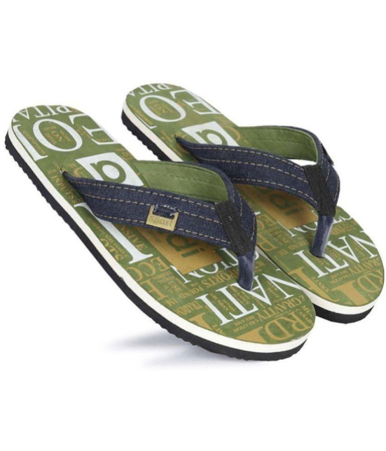 Aadi - Olive Mens Thong Flip Flop - None