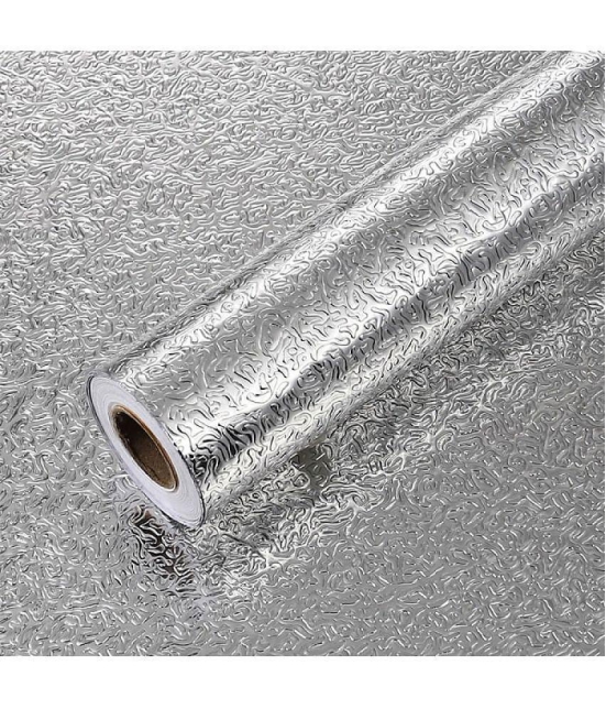 Gatih - Heat Resistant Oil-Proof Aluminum Foil Self Adhsve Wallpaper ( 40 x 300 ) cm ( Pack of 1 )