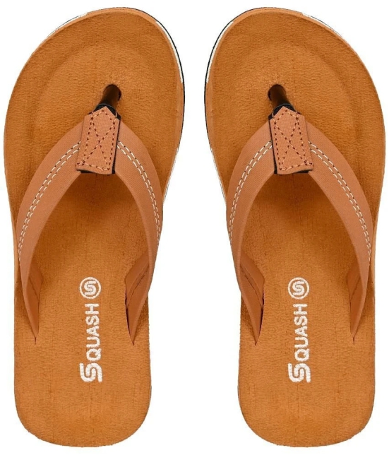 Squash Brown Mens Thong Flip Flop - None